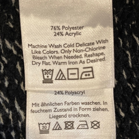 EDDIE Bauer Cardigan Size Large Black Chunky Knit Open Front Lounge - Picture 12 of 14